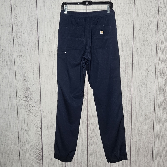 Carhartt Force C55106T Cargo Scrub Pants in Navy Blue, size Small Tall - Picture 3 of 6